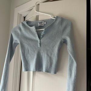 princess polly blue henley top
